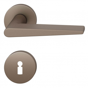 Fsb Door Handle With Privacy Lock Brushed Aluminium Din Cc