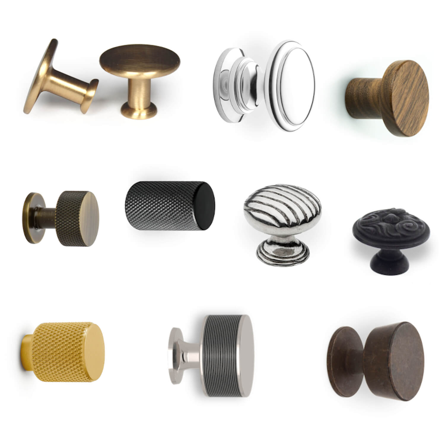 Furniture Button - Model 161 - Satin brass 26mm