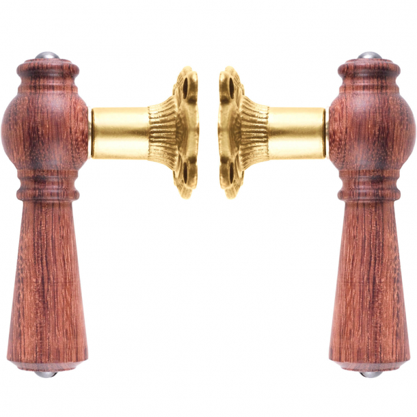 Klamka do drzwi - Mosi&#261;dz antyczny i palisander (205207) - OESTERBRO1035