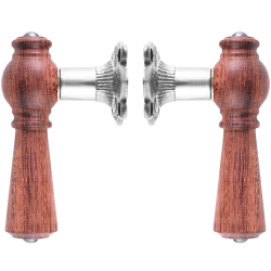 Klamka do drzwi - Mosi&#261;dz niklowany i drzewo palisandrowe - OESTERBRO1039