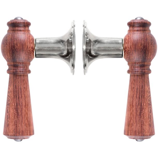 Klamka do drzwi - Chrom i drzewo palisandrowe - OESTERBRO1047