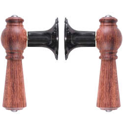 Klamka do drzwi - Lakierowany czarny mosi&#261;dz i drzewo palisandrowe - OESTERBRO1043