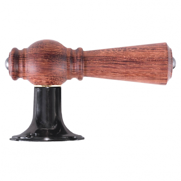 Klamka do drzwi - Lakierowany czarny mosi&#261;dz i drzewo palisandrowe - OESTERBRO1043