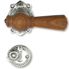 Holztrgriffe - Innenbereich - Rustikal, Nickel, Eiche (21040017)