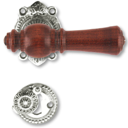 Klamka do drzwi - Mosi&#261;dz niklowany i drzewo palisandrowe - OESTERBRO1039