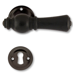 Klamka sterbro - Czarne &#380;elazo lakierowane i czarne drewno - OESTERBRO1025