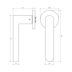 Aprile Klamki - Czarny - Model Alora R