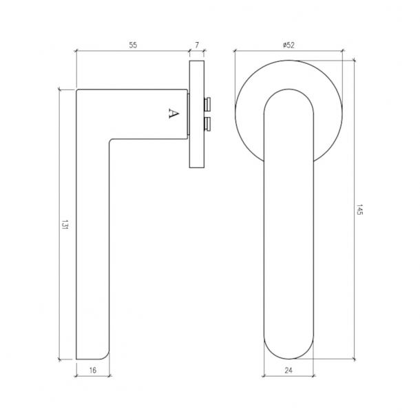Aprile Klamki - Czarny - Model Alora R
