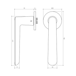 Aprile Trgriffe - Gold - Modell Aria