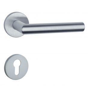 Aprile Trgriff mit PZ-Zylinderring - Seidenmatt verchromt - Modell Arabis