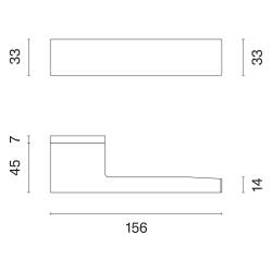 Aprile Door handle - Polished chrome - Model Carlina