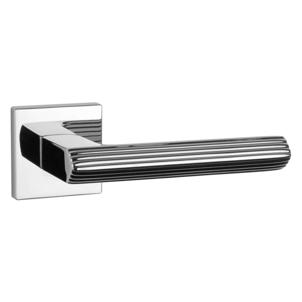Aprile Door handle - Polished chrome - Model Larice Q
