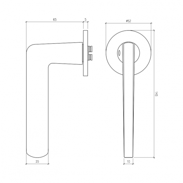 Aprile Door handle - Black - Model Lira