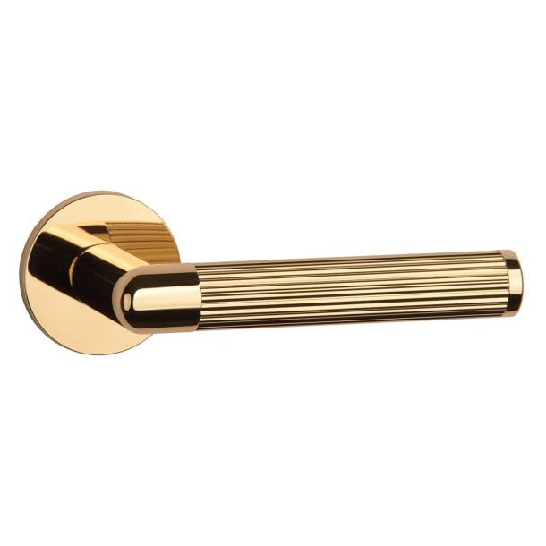 Aprile Door handle - Polished gold - Model Lobelia R