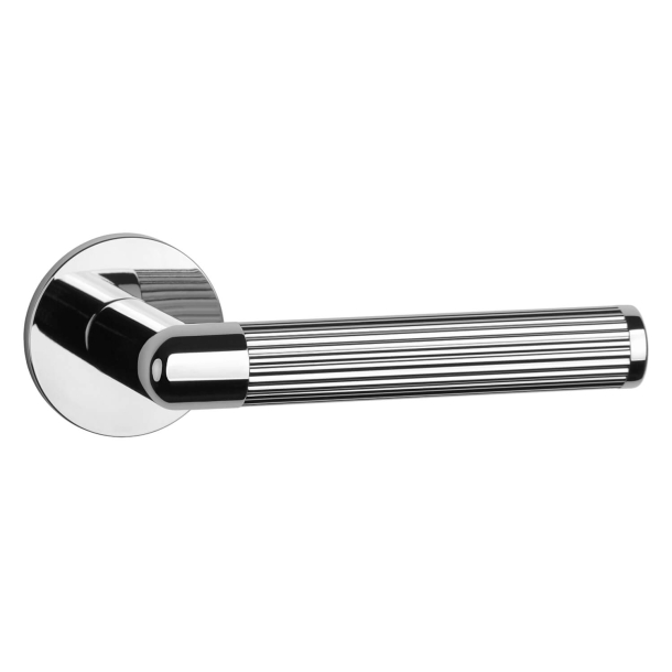 Aprile Door handle - Polished chrome - Model Lobelia R