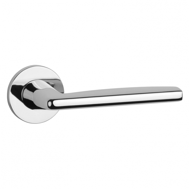 Aprile Door handle - Polished chrome - Model Luna