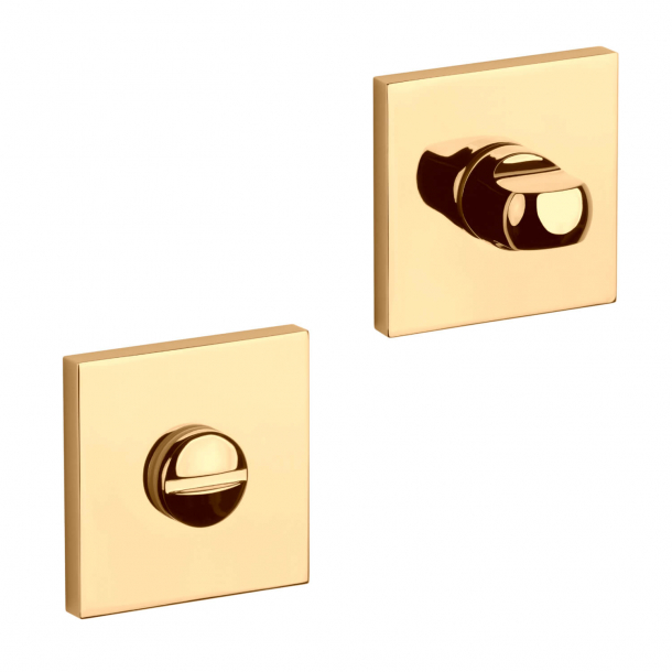 Aprile Privacy lock - Polished gold - Model APRILE Q SLIM - 7MM