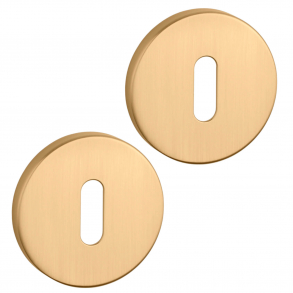 Aprile Key Escutcheon - Matt gold - model APRILE R SLIM - 5mm