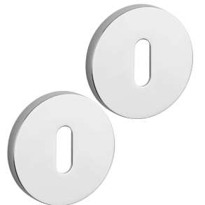Aprile Key Escutcheon - Polished chrome - model APRILE R SLIM - 5 MM
