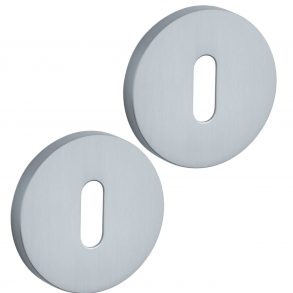 Aprile Key Escutcheon - Satin chrome - model APRILE R SLIM - 5 MM