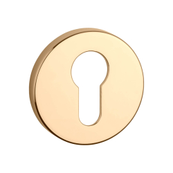 Aprile Door handle with euro profile cylinder ring - Gold - Model Arabis