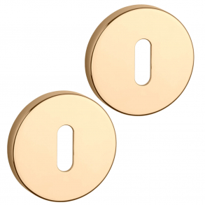 Aprile Schl�sselschild - Gold - modell APRILE R SLIM 7 MM