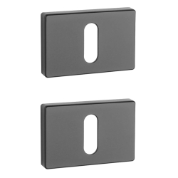 Aprile Key Escutcheon - Black - Model  APRILE RT SLIM - 7MM