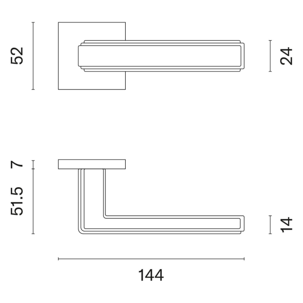 Aprile Door handle - Polished chrome - Model Raflesia Q
