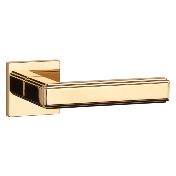 Aprile Door handle - Polished gold - Model Raflesia Q