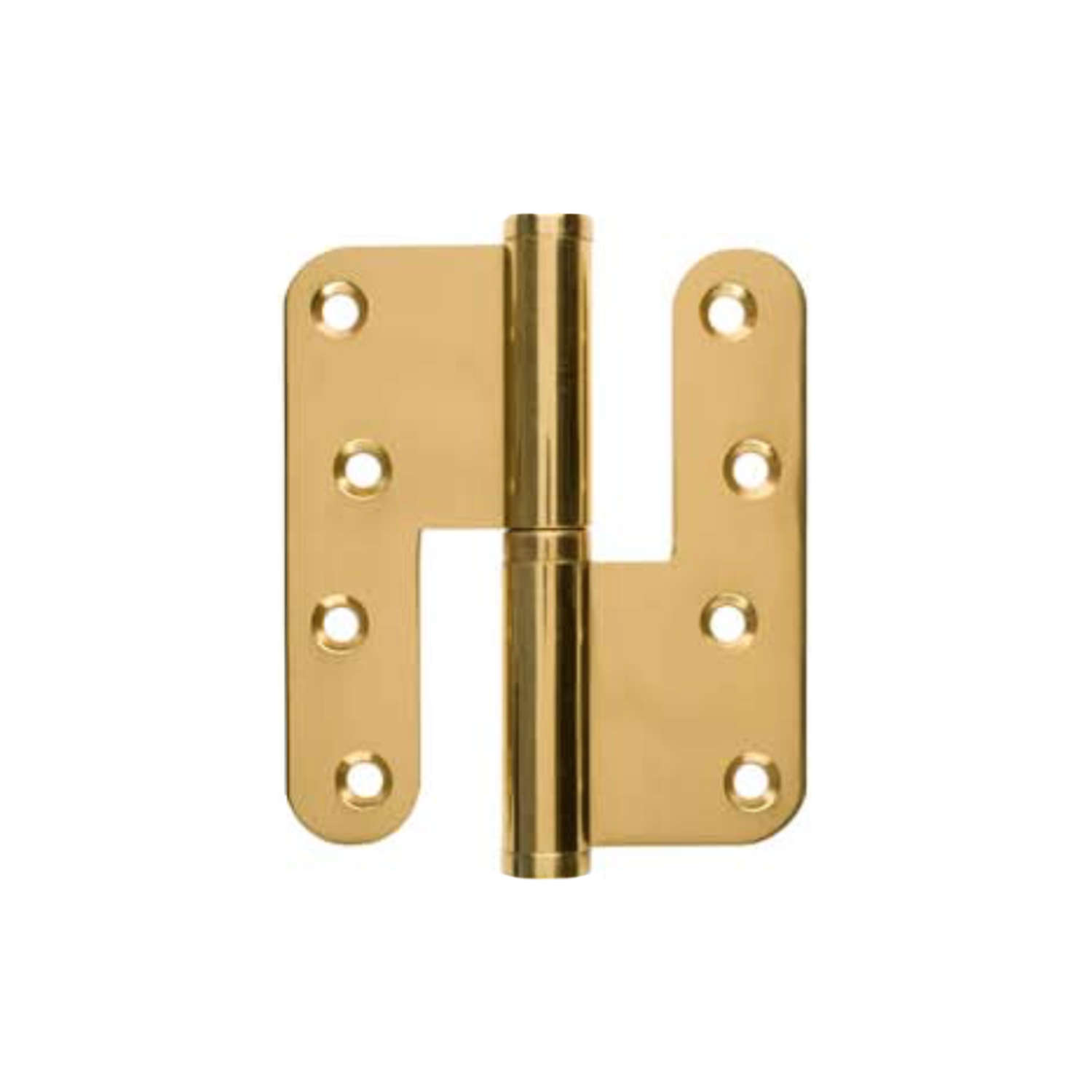Door hinge, Left - 110 x 49 mm - Round - Brass - stainless steel pin - Door  hinges - VillaHus