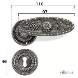 Trgriffe - Interieur Rosette / Schlsselloch - Antique Brass - Erstes Reich - Modell C02011