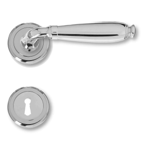 D�rrhandtag - Enrico Cassina - Polerad krom - Rose och nyckelskylt - Modell 480990