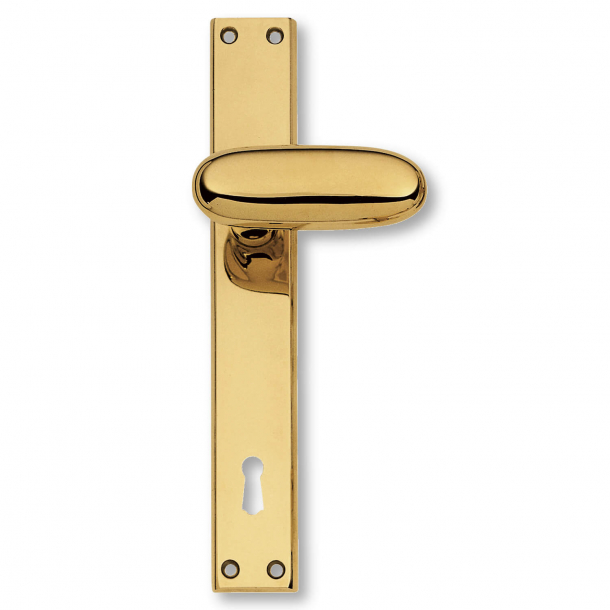 Door handle, Polished Brass, Interior, VERONA - BRASS door handles -  VillaHus