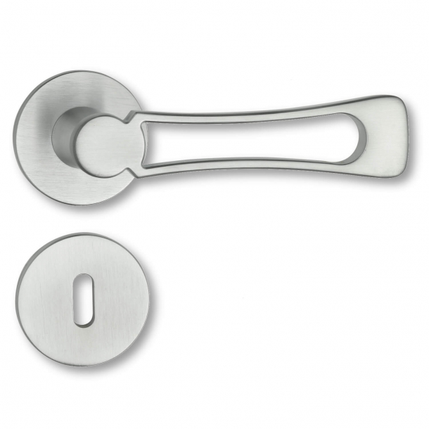 Door handle interior Rosset / Key Tag - Matt chrome - Sign Project - model C17511