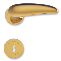 Klamka do drzwi - Mosi&#261;dz - Rozeta pod klucz - C08211Q