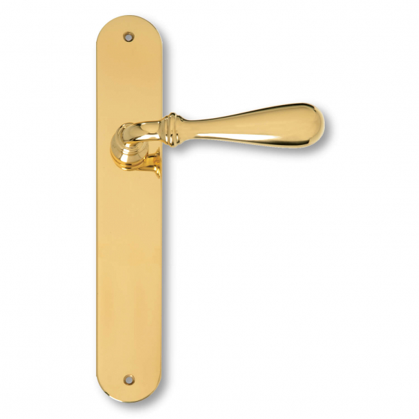 Door handle interior - Brass, Back plate - Colonial style - model 480001