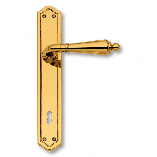 Door handle interior - Brass, Back plate - Colonial style - model C12710