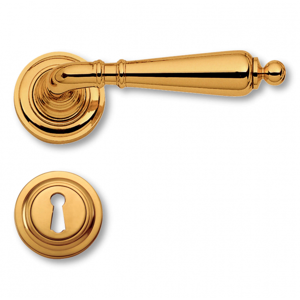 Door handle interior - Brass rosette / escutcheon - Colonial style - model C12711