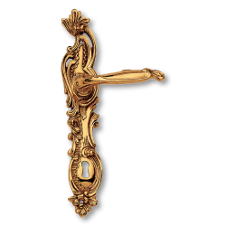 Door handle interior, Brass, Back plate - Louis XV - model C09110