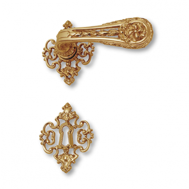 Door handle interior - Brass rosette / escutcheon - Louis XVI style - model C05115