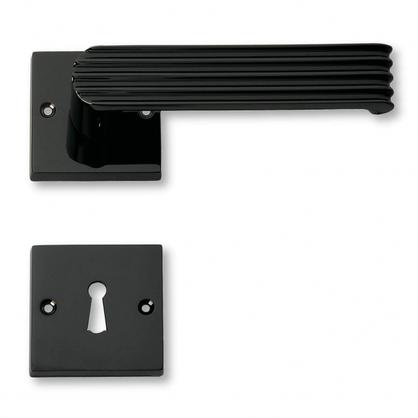 Door handle interior Black - Rosset and escutcheon - 1930 - C02911