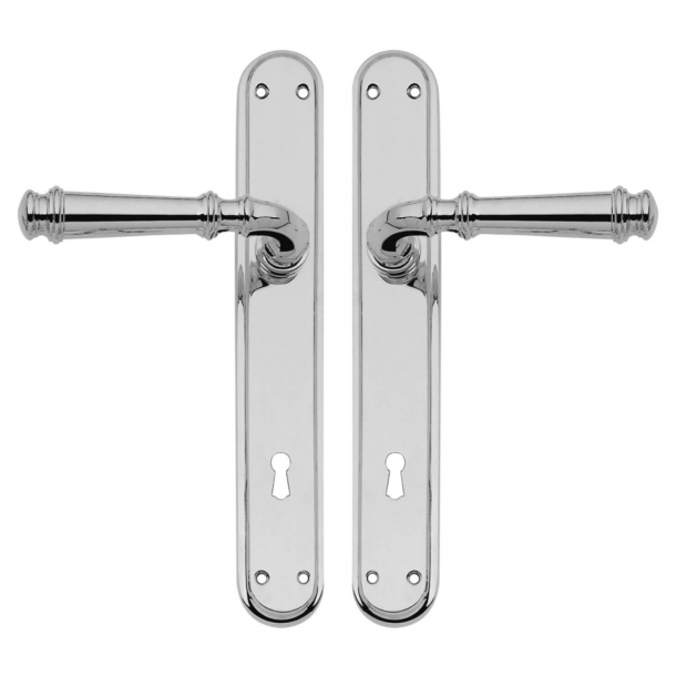 Door handle on backplate - Chrome plated - Interior - XX Century - model C13010