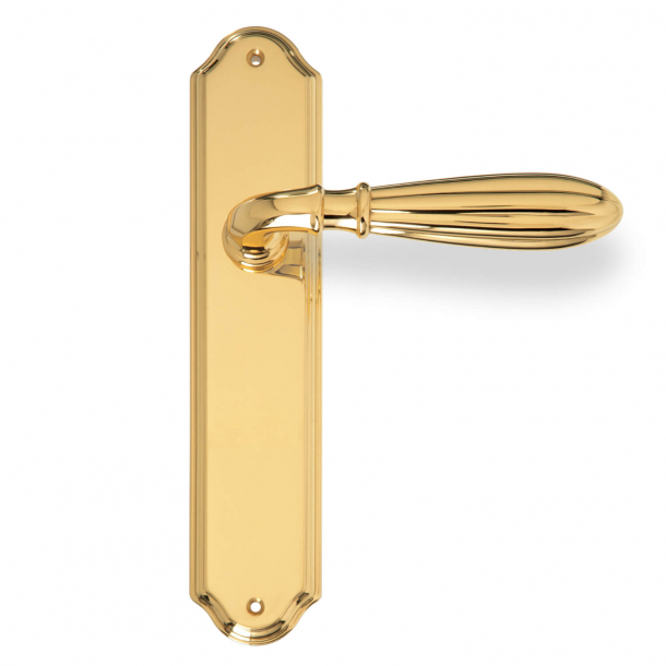 Door handle interior - Brass, Back plate - Colonial style - model 480602
