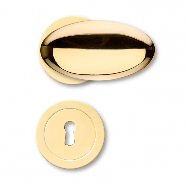 Door handle interior - Italian - Contemporary - Brass handles and escutcheon