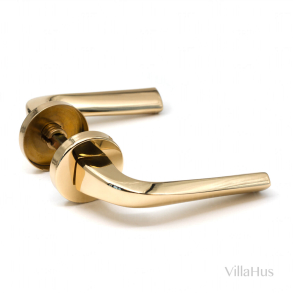 Drrhandtag - Polerad mssing - Rosett och Nyckelskylt - 1950-tal - ERBJUDANDE