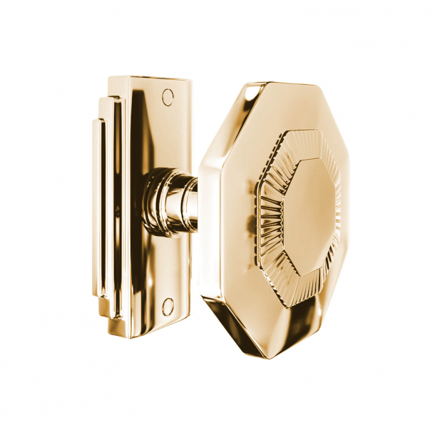 Klamka - 8-k&#261;tna - Mosi&#261;dz bez lakieru - Model C27800