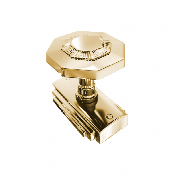 Klamka - 8-k&#261;tna - Mosi&#261;dz bez lakieru - Model C27800