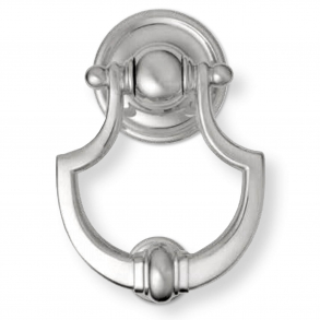 Door Knocker, Brass Ring on plate, Model BASTIN - DOOR KNOCKER - VillaHus