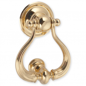 Door Knocker, Brass Ring on plate, Model BASTIN - DOOR KNOCKER - VillaHus