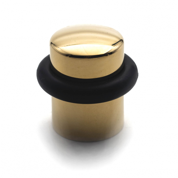 Door stop - Brass - Black rubber band - 34 mm - Model 1307